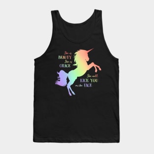 She Is Beauty She Is Grace Horse Unicorn Costume Gift Tank Top